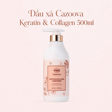 Dầu xả Cazoova Keratin & Collagen 500ml